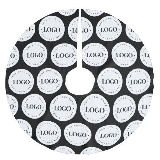 円ビジネス用ロゴカスタムパターンの追加 ブラッシュドポリエステルツリースカート (正面)