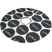 円ビジネス用ロゴカスタムパターンの追加 ブラッシュドポリエステルツリースカート (アングル)