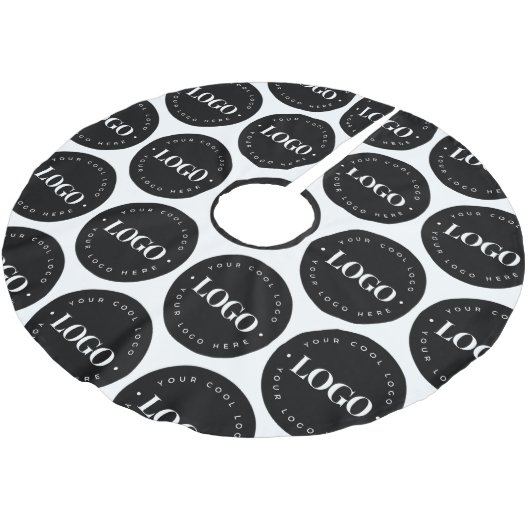 円ビジネス用ロゴカスタムパターンの追加 ブラッシュドポリエステルツリースカート (アングル)