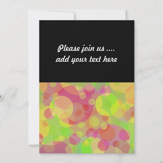 円ファンキー抽象芸術アモダンート 招待状 (正面)