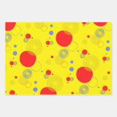 円ファンキー、抽象芸術のクリスマス。 ラッピングペーパーシート (正面3)