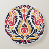 円フォークパターン ラウンドクッション (裏面)