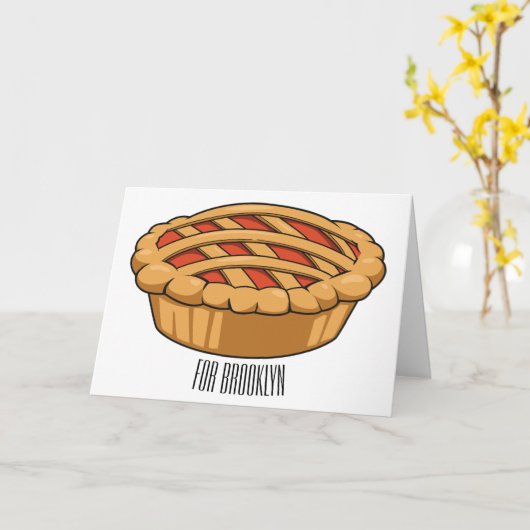 円マンガイラストレーション カード (黄色い花)