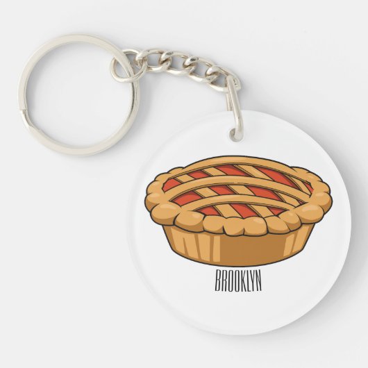 円マンガイラストレーション キーホルダー (正面)