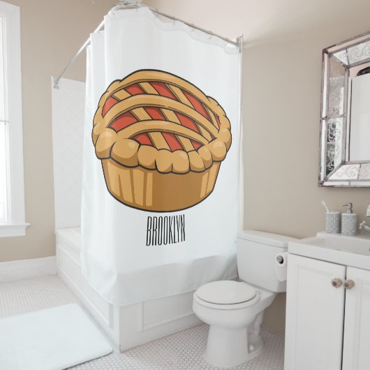 円マンガイラストレーション シャワーカーテン (インサイチュ)