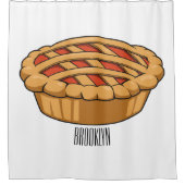 円マンガイラストレーション シャワーカーテン (正面)