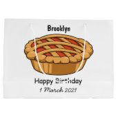 円マンガイラストレーション ラージペーパーバッグ (裏面)