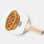 円マンガイラストレーション 卓球ラケット (横)