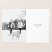 円ミニマルクリスマスカード |シルバー・フォイル25 Dec 箔カード (内部)