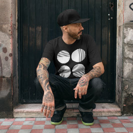 円ミニマルストライプ線 Tシャツ