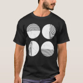 円ミニマルストライプ線 Tシャツ (正面)