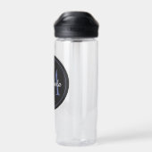 円ミニマルモノグラモダンムのイニシャル名 ウォーターボトル (背面)