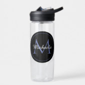 円ミニマルモノグラモダンムのイニシャル名 ウォーターボトル (左面)