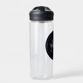 円ミニマルモノグラモダンムのイニシャル名 ウォーターボトル (正面)