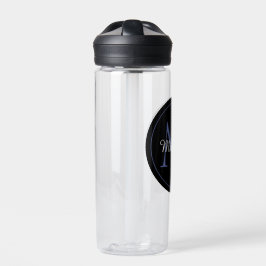 円ミニマルモノグラモダンムのイニシャル名 ウォーターボトル