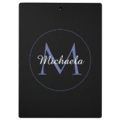 円ミニマルモノグラモダンムのイニシャル名 クリップボード (裏面)