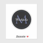 円ミニマルモノグラモダンムのイニシャル名 シール (シート)