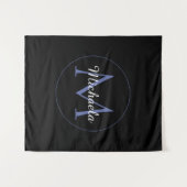 円ミニマルモノグラモダンムのイニシャル名 タペストリー (正面(横))