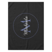 円ミニマルモノグラモダンムのイニシャル名 テーブルクロス (正面)