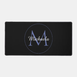 円ミニマルモノグラモダンムのイニシャル名 デスクマット