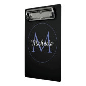 円ミニマルモノグラモダンムのイニシャル名 ミニクリップボード (アングル2)