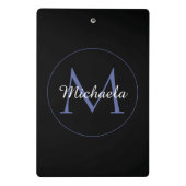 円ミニマルモノグラモダンムのイニシャル名 ミニクリップボード (裏面)