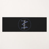 円ミニマルモノグラモダンムのイニシャル名 ヨガマット (正面(横))