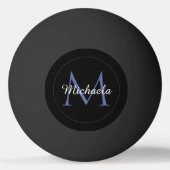 円ミニマルモノグラモダンムのイニシャル名 卓球ボール (正面)