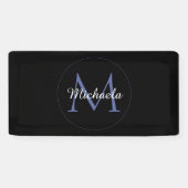 円ミニマルモノグラモダンムのイニシャル名 横断幕 (横)