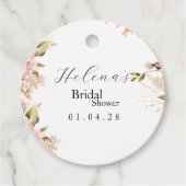 円メッセージカード | ブランチ&バブリーブライダルシャワー フェイバータグ (正面)