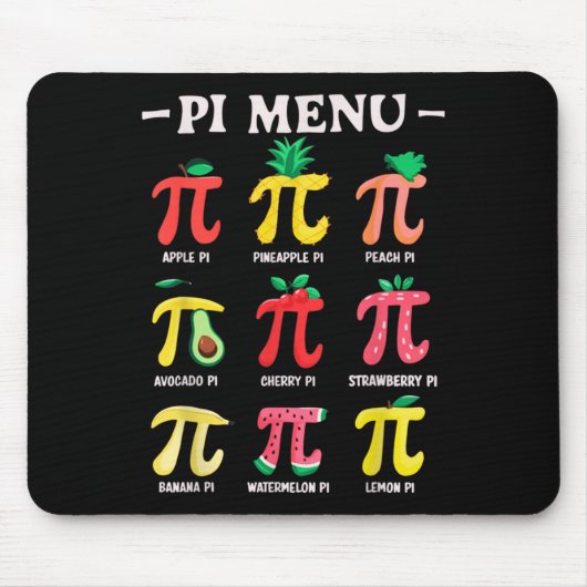 円メニュおもしろいーPi Day Pi 3.14数学先生Pi Symb マウスパッド (正面)