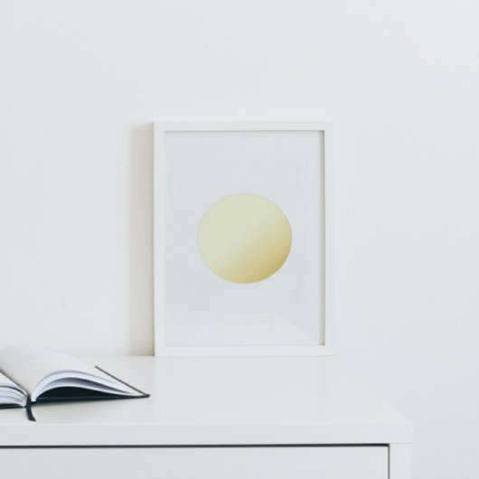 円モダンはっきりした金ゴールド 箔ポスター