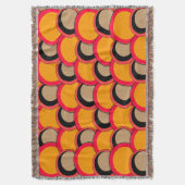 円モダンオレンジ スローブランケット (正面縦)