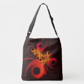 円モダンカラフル抽象芸術のパターン#08 クロスボディバッグ (裏面)