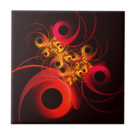 円モダンカラフル抽象芸術のパターン#08 タイル (正面)