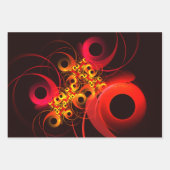 円モダンカラフル抽象芸術のパターン#08 ラッピングペーパーシート (正面3)