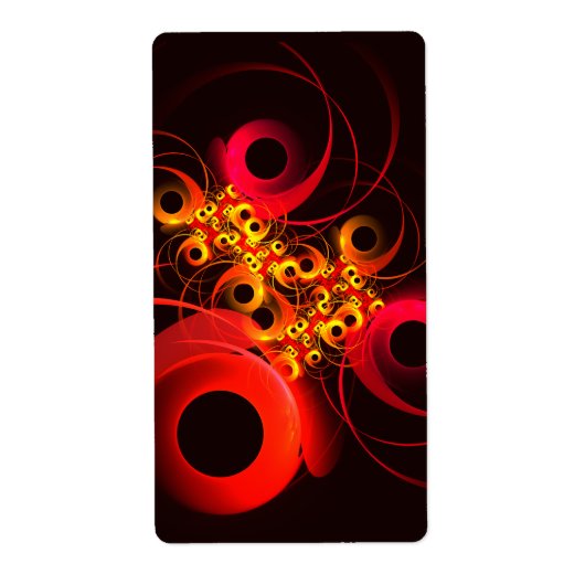 円モダンカラフル抽象芸術のパターン#08 ラベル (正面)