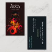 円モダンカラフル抽象芸術のパターン#08 名刺 (正面/裏面)