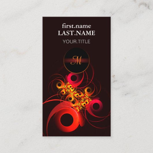 円モダンカラフル抽象芸術のパターン#08 名刺 (正面)