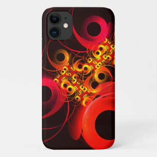 円モダンカラフル抽象芸術のパターン#08 iPhone 11 ケース