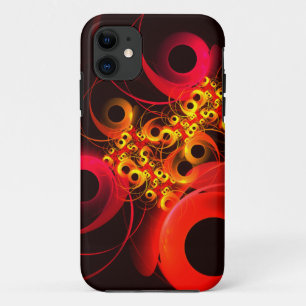 円モダンカラフル抽象芸術のパターン#08 iPhone 11 ケース