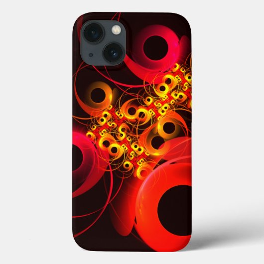 円モダンカラフル抽象芸術のパターン#08 Case-Mate iPhoneケース (裏面)