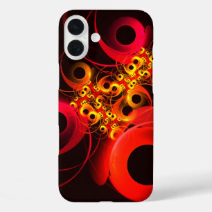 円モダンカラフル抽象芸術のパターン#08 iPhone 16 PLUSケース
