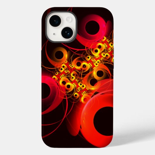 円モダンカラフル抽象芸術のパターン#08 Case-Mate iPhoneケース (裏面)