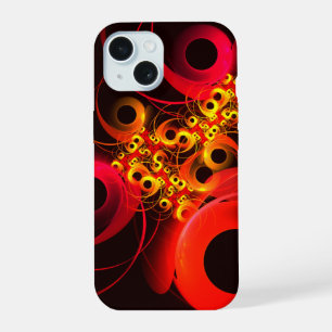 円モダンカラフル抽象芸術のパターン#08 iPhone 15ケース