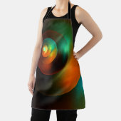 円モダンカラフル抽象芸術のパターン#18 エプロン (インサイチュ)