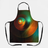 円モダンカラフル抽象芸術のパターン#18 エプロン (正面)