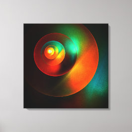 円モダンカラフル抽象芸術のパターン#18 キャンバスプリント