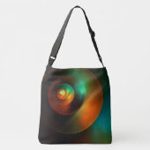 円モダンカラフル抽象芸術のパターン#18 クロスボディバッグ (裏面)