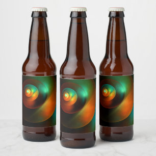 円モダンカラフル抽象芸術のパターン#18 ビールラベル